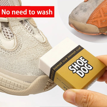 rubber eraser for shoe cleaning, rubber polishing tool for cleaning suede sneakers, small white shoes, stain removal, dry